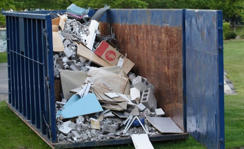 Professional home clearance team packing up a house in Hayes